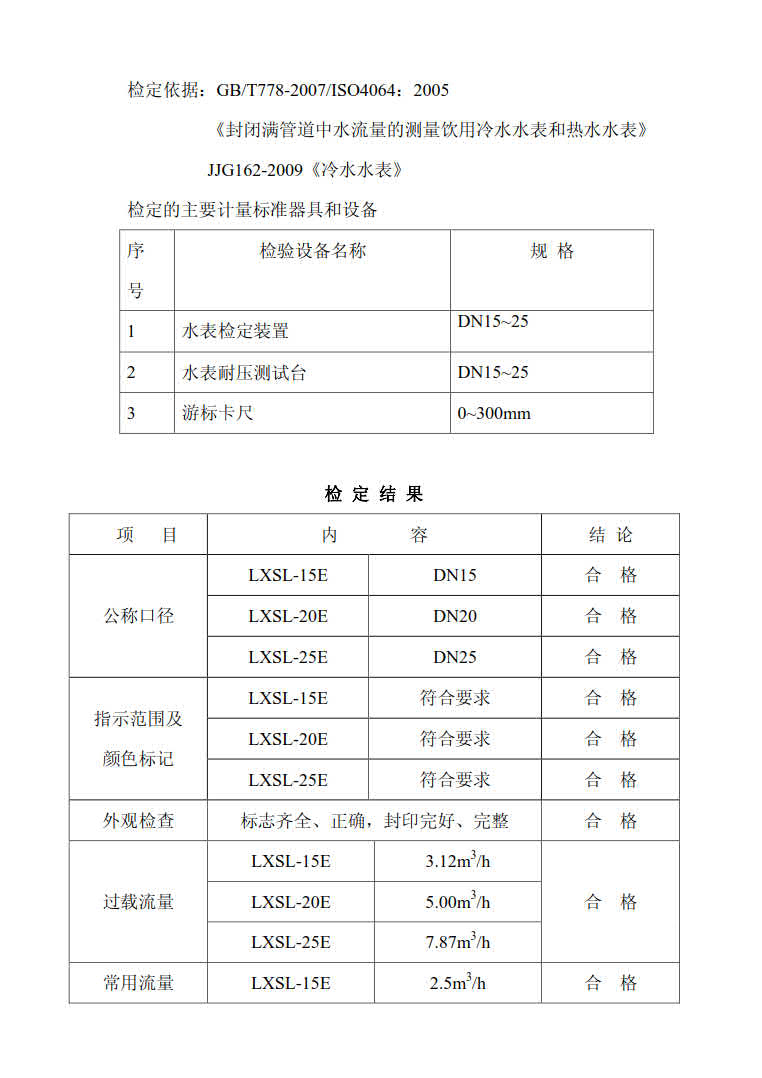 073旋翼式立式湿式水表_检测报告